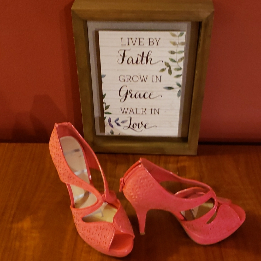 ELLE Coral Platform Heels